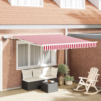 Retractable awning Red and...