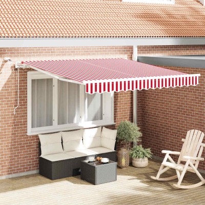Retractable awning Red and...