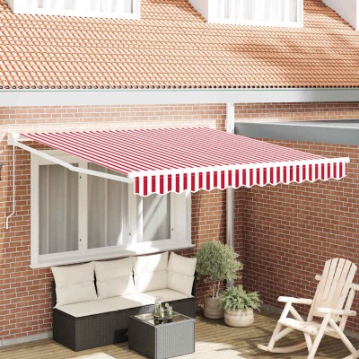 Retractable awning Red and...