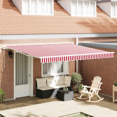 Retractable awning Red and...
