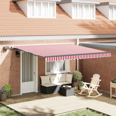 Retractable awning Red and...