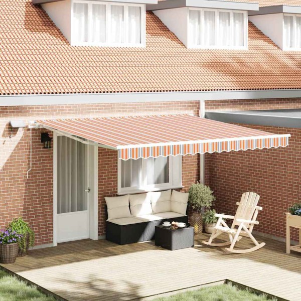 Retractable awning Multicolored 400 × 300 cm