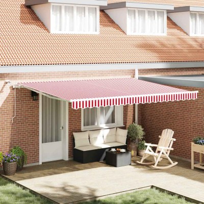 Retractable awning Red and...