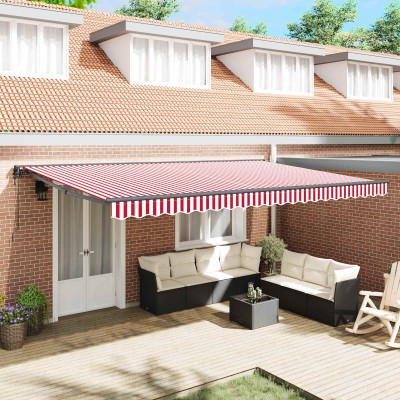 Awning frame Red and white...