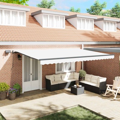 Retractable awning White...