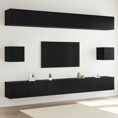 TV cabinet set 8 pcs. Black...