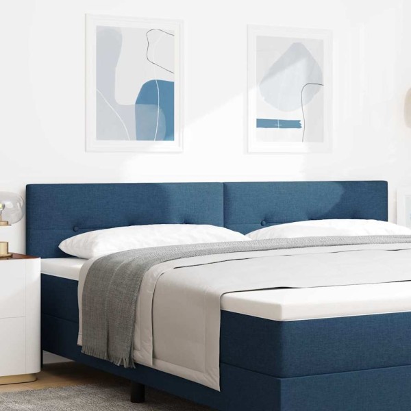 LED headboard with LED strips Blue 200 cm fabric