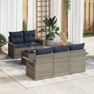Garden Sofa Set 6 pcs. Gray...