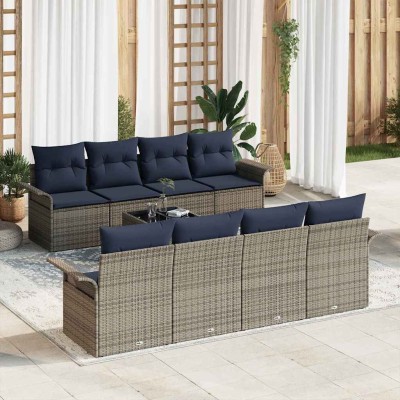 Garden Sofa Set 9 pcs. Gray...