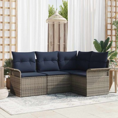 Garden Sofa Set 4 pcs. Gray...