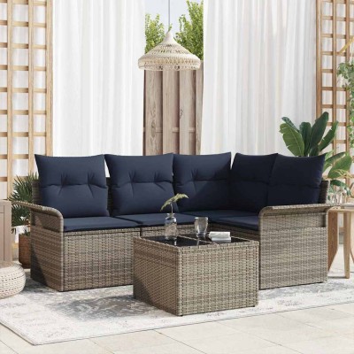 Garden Sofa Set 5 pcs. Gray...