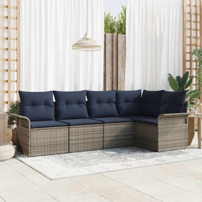 Garden Sofa Set 5 pcs. Gray...