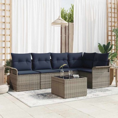 Garden Sofa Set 6 pcs. Gray...