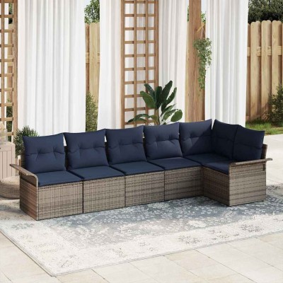 Garden Sofa Set 6 pcs. Gray...
