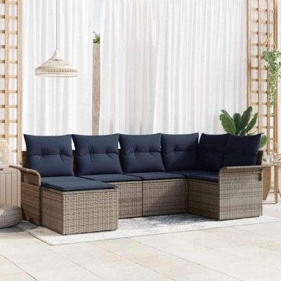Garden Sofa Set 6 pcs. Gray...