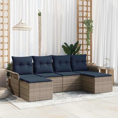 Garden Sofa Set 6 pcs. Gray...