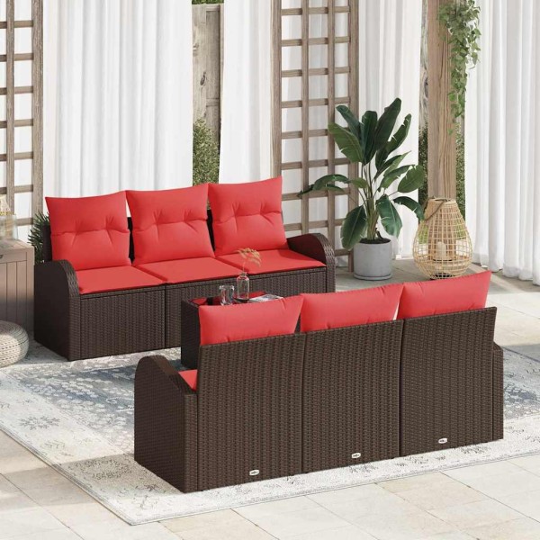 Garden Sofa Set Brown 55 x 55 x 37 cm polyrattan