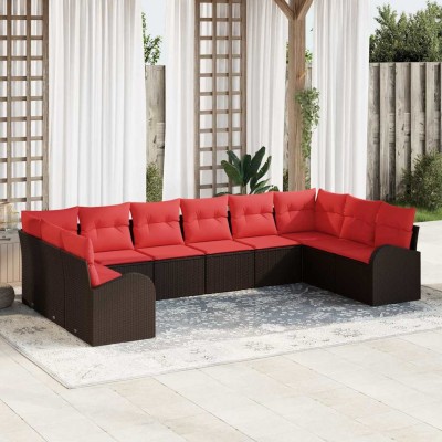Sofa set 10 pcs. Brown...