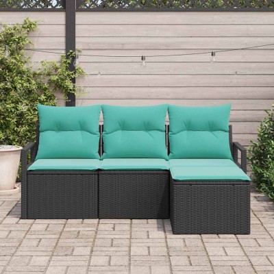 Sofa set 4 pcs. Black...