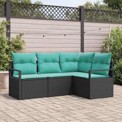 Sofa set 4 pcs. Black...