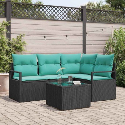 Sofa set 5 pcs. Black...