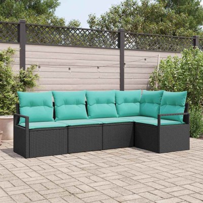 Sofa set 5 pcs. Black...
