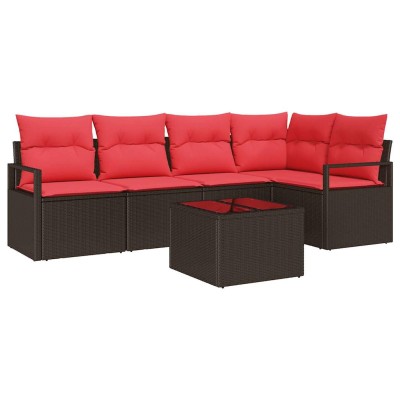 Sofa set 6 pcs. Brown...