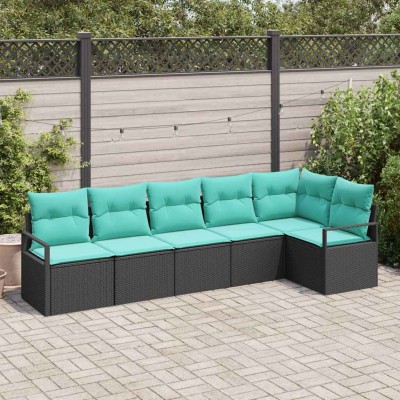 Sofa set 6 pcs Black...