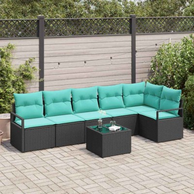 Sofa set 7 pcs. Black...