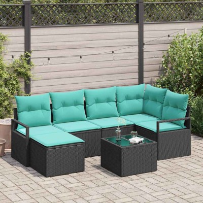 Sofa set 7 pcs. Black...