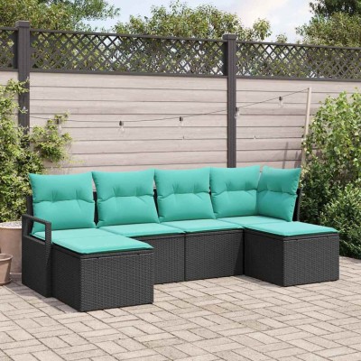 Sofa set 6 pcs. Black...