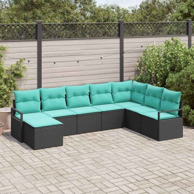 Sofa set 8 pcs. Black...