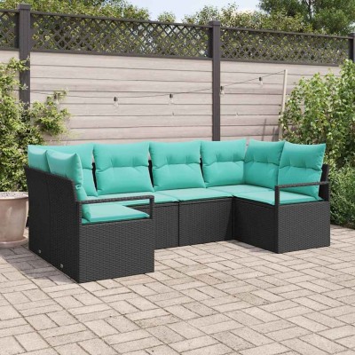 Sofa set 6 pcs. Black...