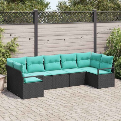 Sofa set 7 pcs. Black...