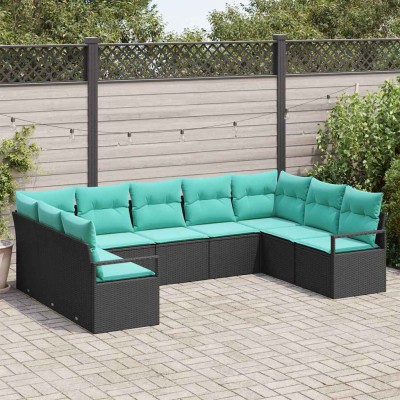 Sofa set 9 pcs. Black...