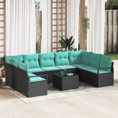 Sofa set 10 pcs. Black...