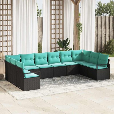 Sofa set 10 pcs. Black...
