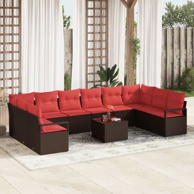 Sofa set 11 pcs. Brown...