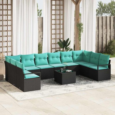 Sofa set 11 pcs. Black...