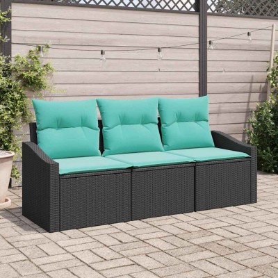 Sofa set 3 pcs. Black...