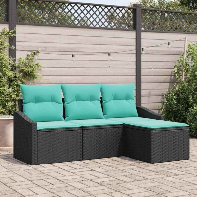 Sofa set 4 pcs. Black...