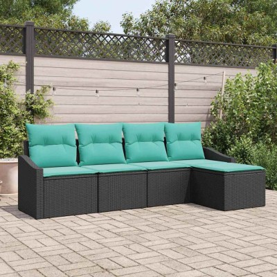 Sofa set 5 pcs. Black...
