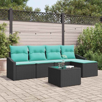 Sofa set 6 pcs. Black...