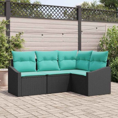Sofa set 4 pcs. Black...