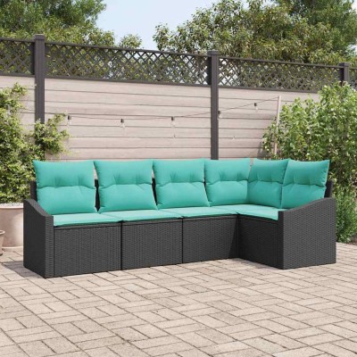 Sofa set 5 pcs. Black...