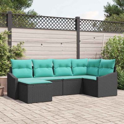 Sofa set 6 pcs. Black...