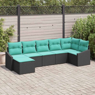 Sofa set 7 pcs. Black...