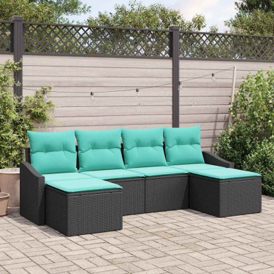 Sofa set 6 pcs. Black...