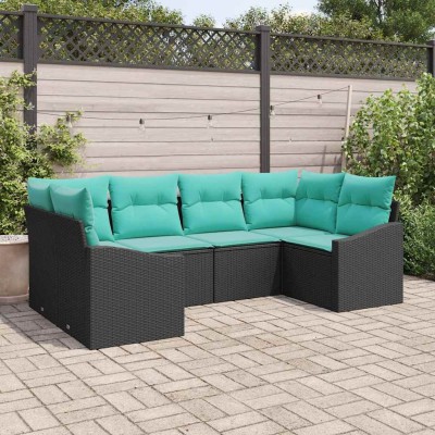 Sofa set 6 pcs. Black...