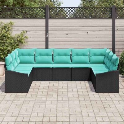 Sofa set 9 pcs. Black...
